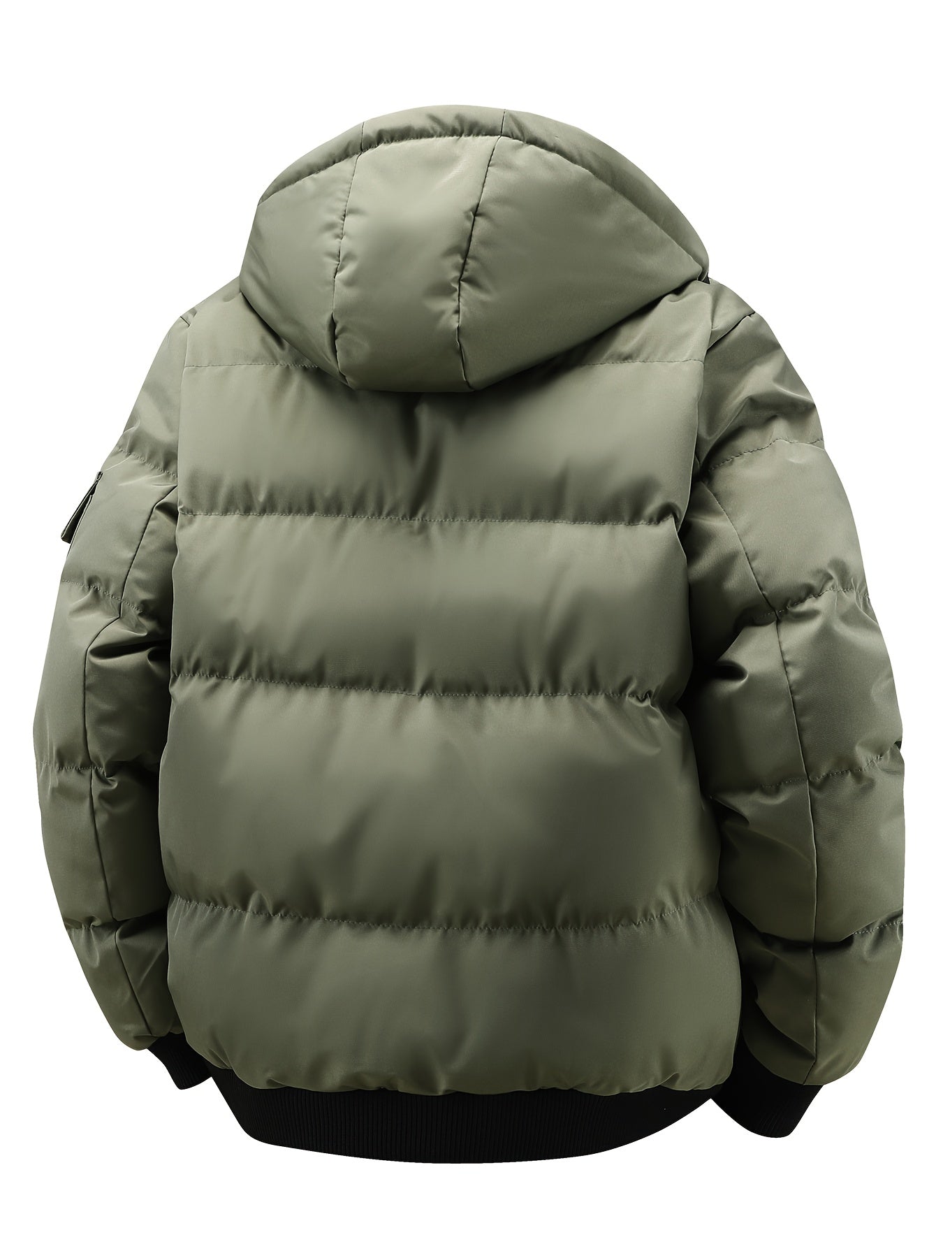 Visconte Heren Winterjas – Heavy-Duty Hooded Full-Zip Jas met Mouwzakken, Navy Cold-Weather Outdoorjas, Casual & Formeel