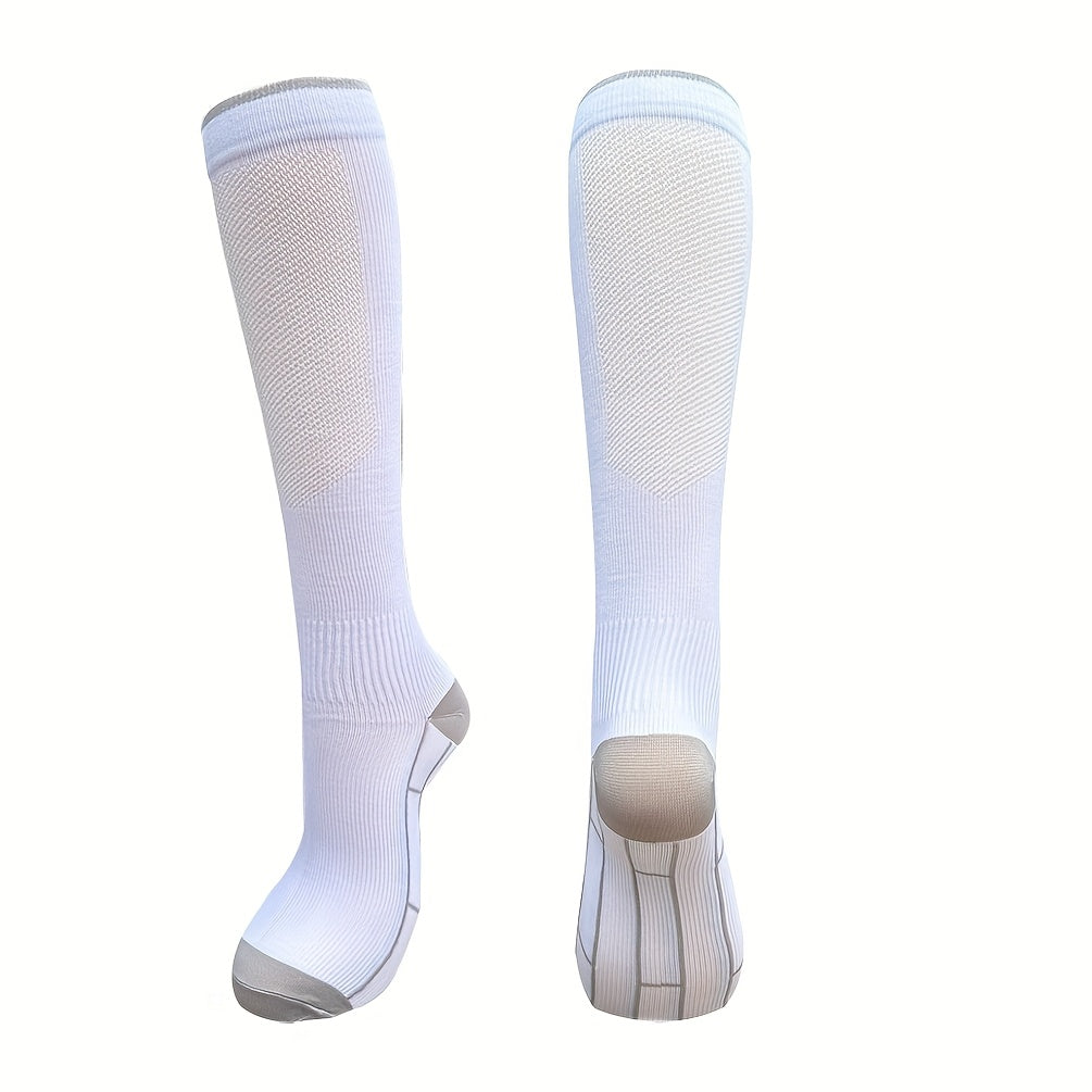 Visconte | Compressiekousen Kniehoog | Elastisch materiaal, 20-30 mmHg compressie, circulatie ondersteuning voor sport en reizen