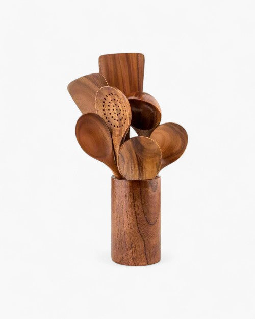 Teak Wooden Kitchen Utensils Set