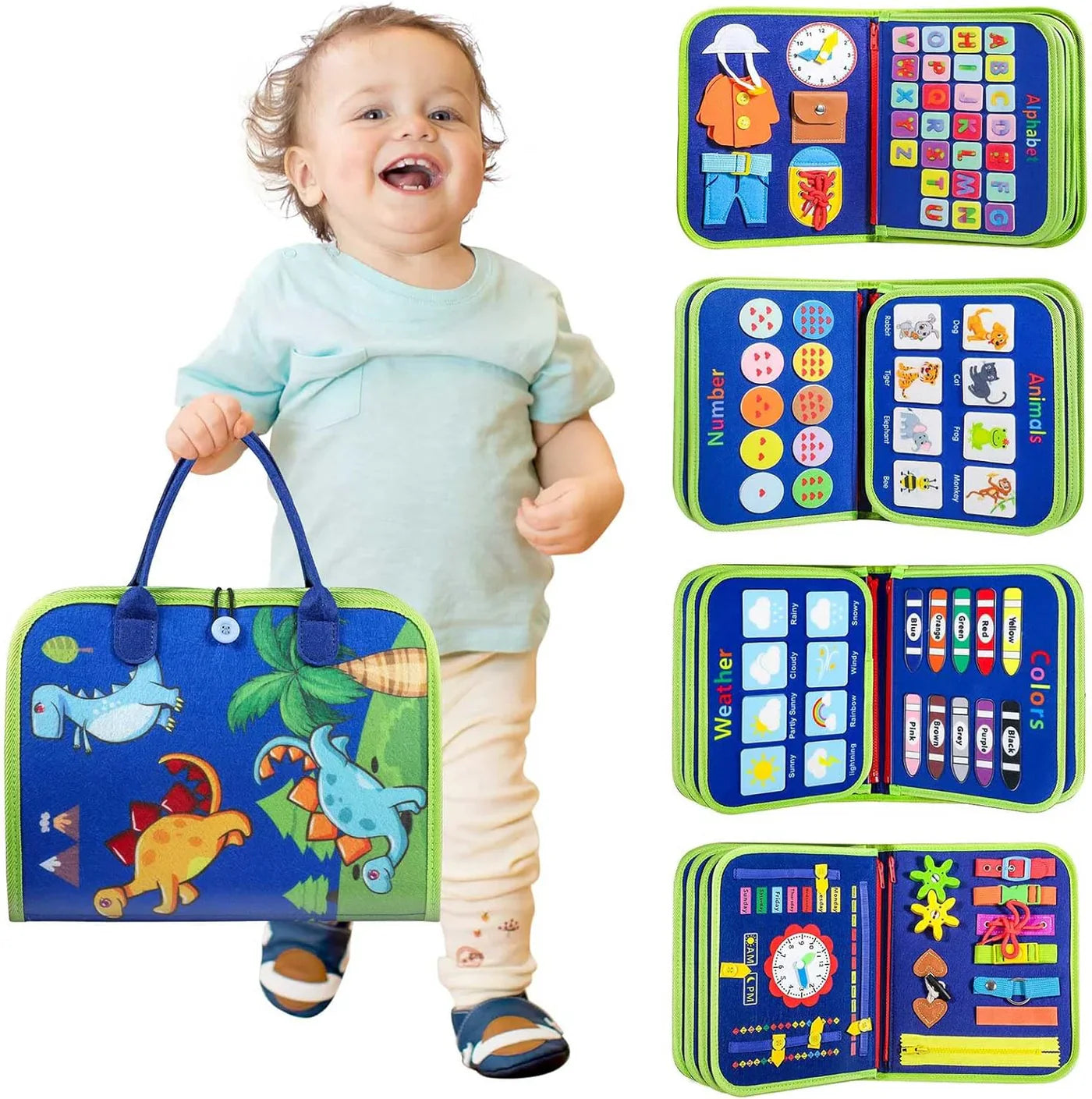 Montessori Drukbord voor Peuters – Educatief Sensorisch Activiteitenboek (2-4 Jaar)