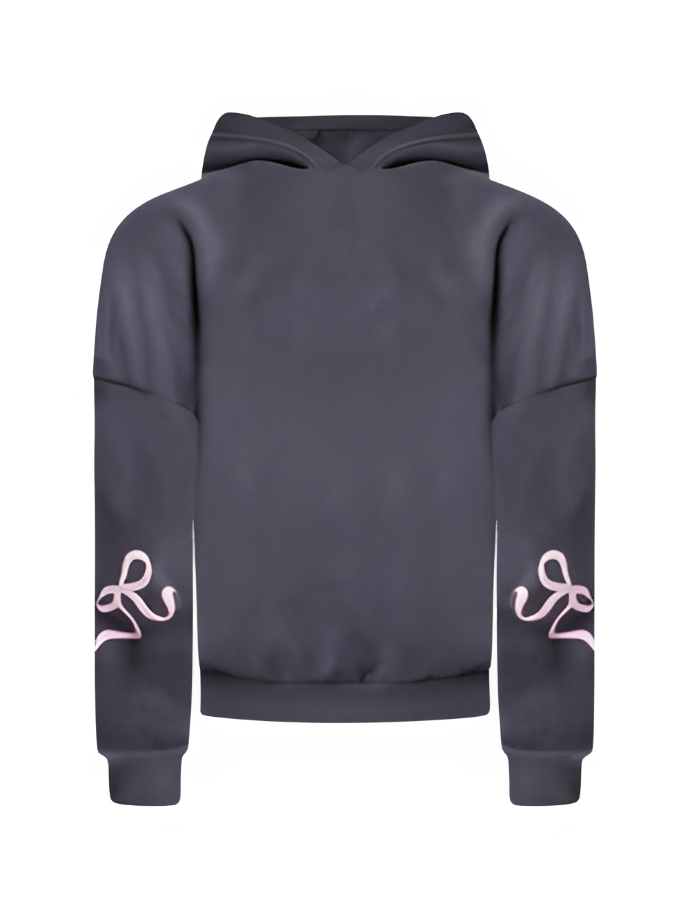 Grijze Tracksuit Dames - Roze Strik - Regular Fit - Moderne Touch - Essential Elegance