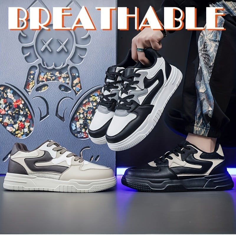 Lo Top Streetwear Heren 484 | Comfortabele Platform Schoenen - Non-slip Vetersluiting voor Wandelen & Reizen - Essential