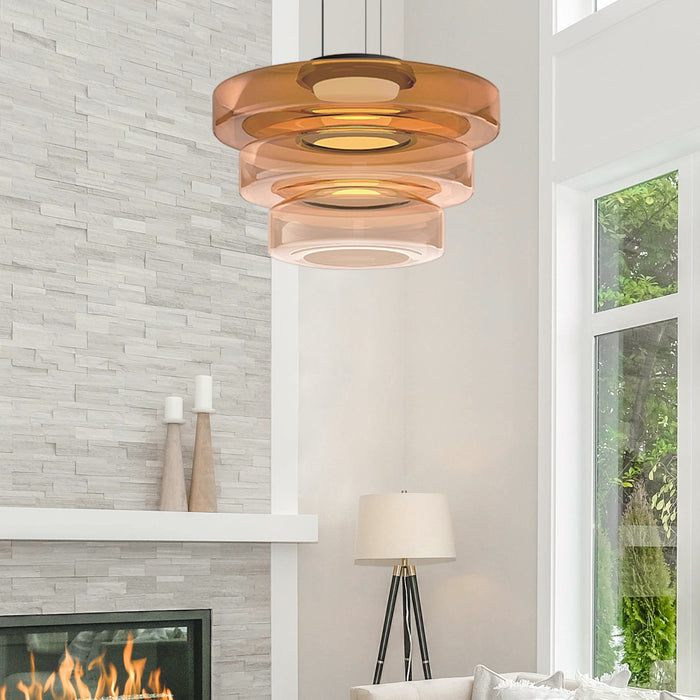Glaspendellamp in Bauhaus-stijl