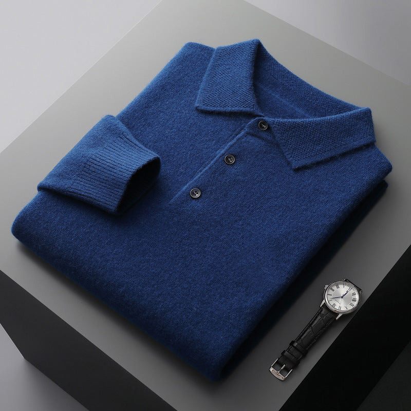 Meriwarm Longsleeve Polo | Herenkleding | Luxe polo van merinowol en kasjmier voor de winter