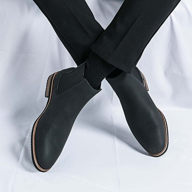 Hoge Lederen Enkelaarzen 481 | Trendy Hoge Laarzen - Antislip Zool voor Winter & Herfst - Essential
