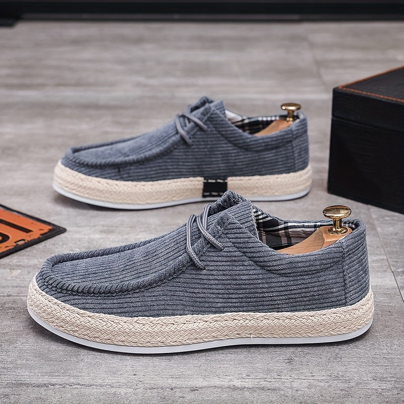 Heren Casual Sneakers | Touwzool & Ribstructuur | Lichtgewicht Zomercomfort