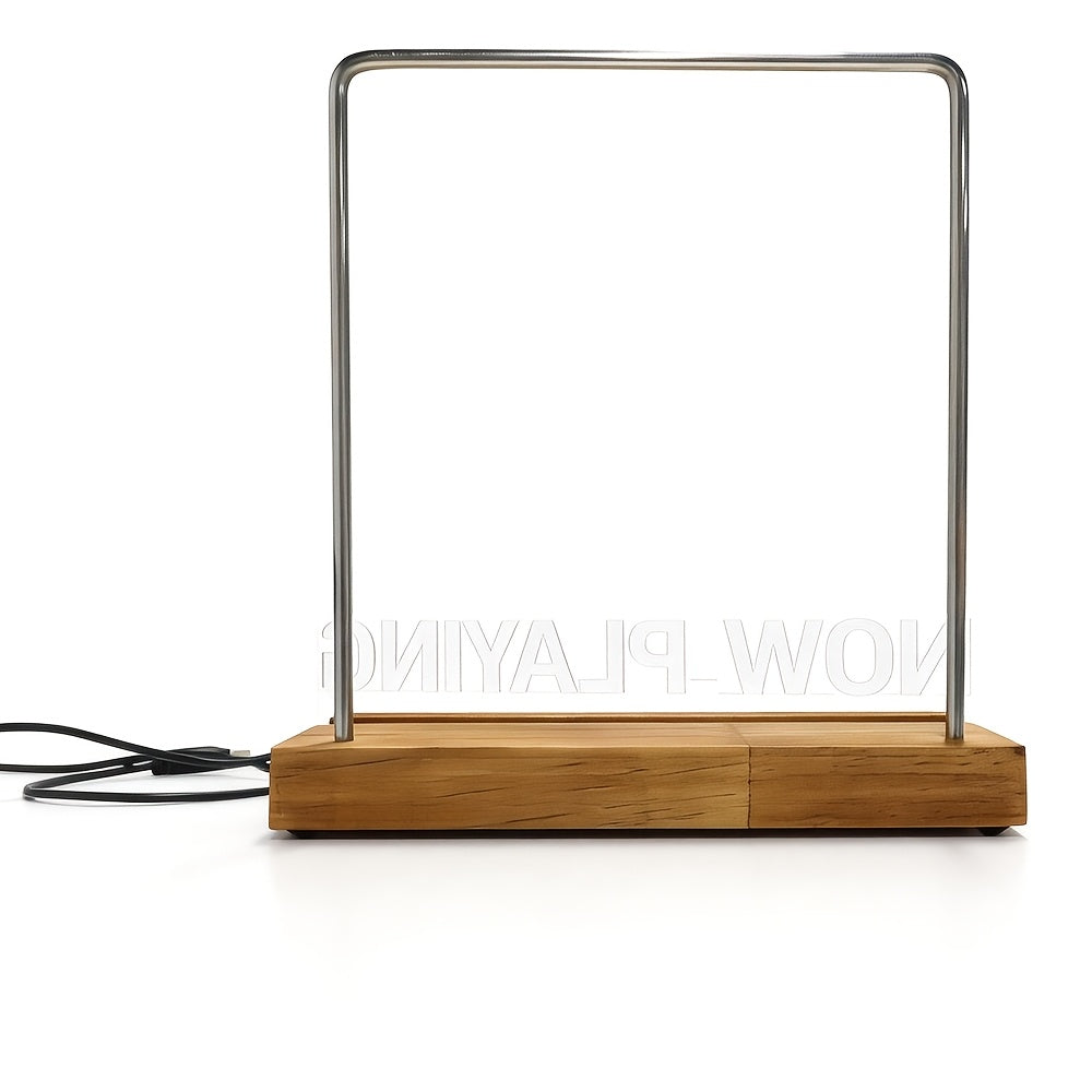 Vinyra Houten Platenstandaard voor LP's - Compacte Display Standaard van Massief Hardhout voor Vinyl en Platenhoezen - Geverfde Afwerking, Bruin