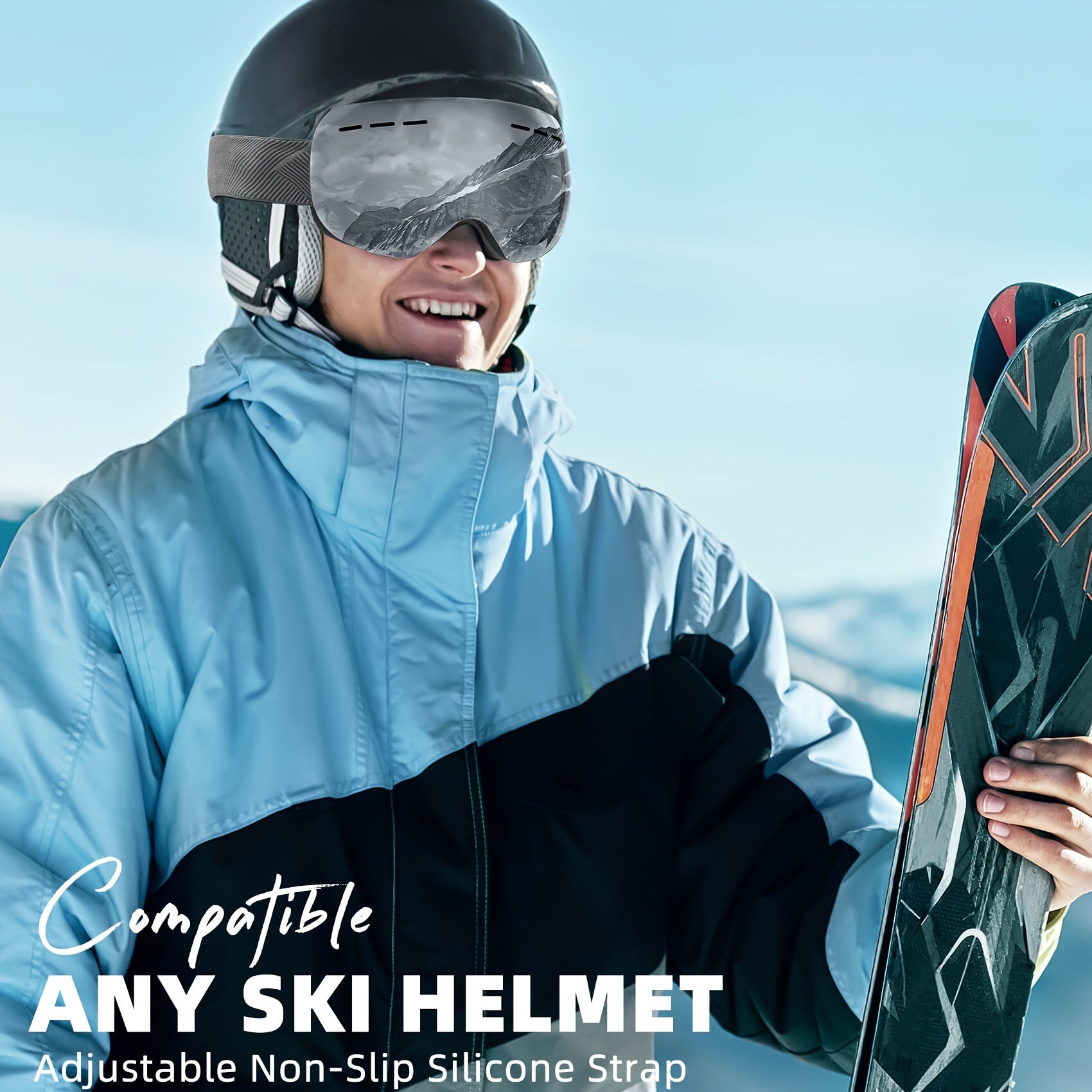 Ski & Snowboard Bril 25’ - Polarized Lens - Dubbellaags- Ventilerend - AlpineGlide - TP - Essential