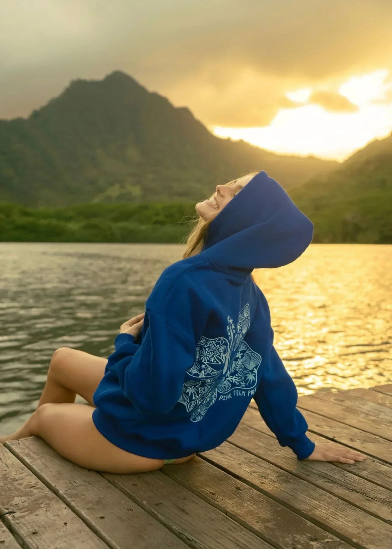 Dames Hoodie - Relaxed Fit - Zachte Katoenmix - Rugprint met Bloemmotief