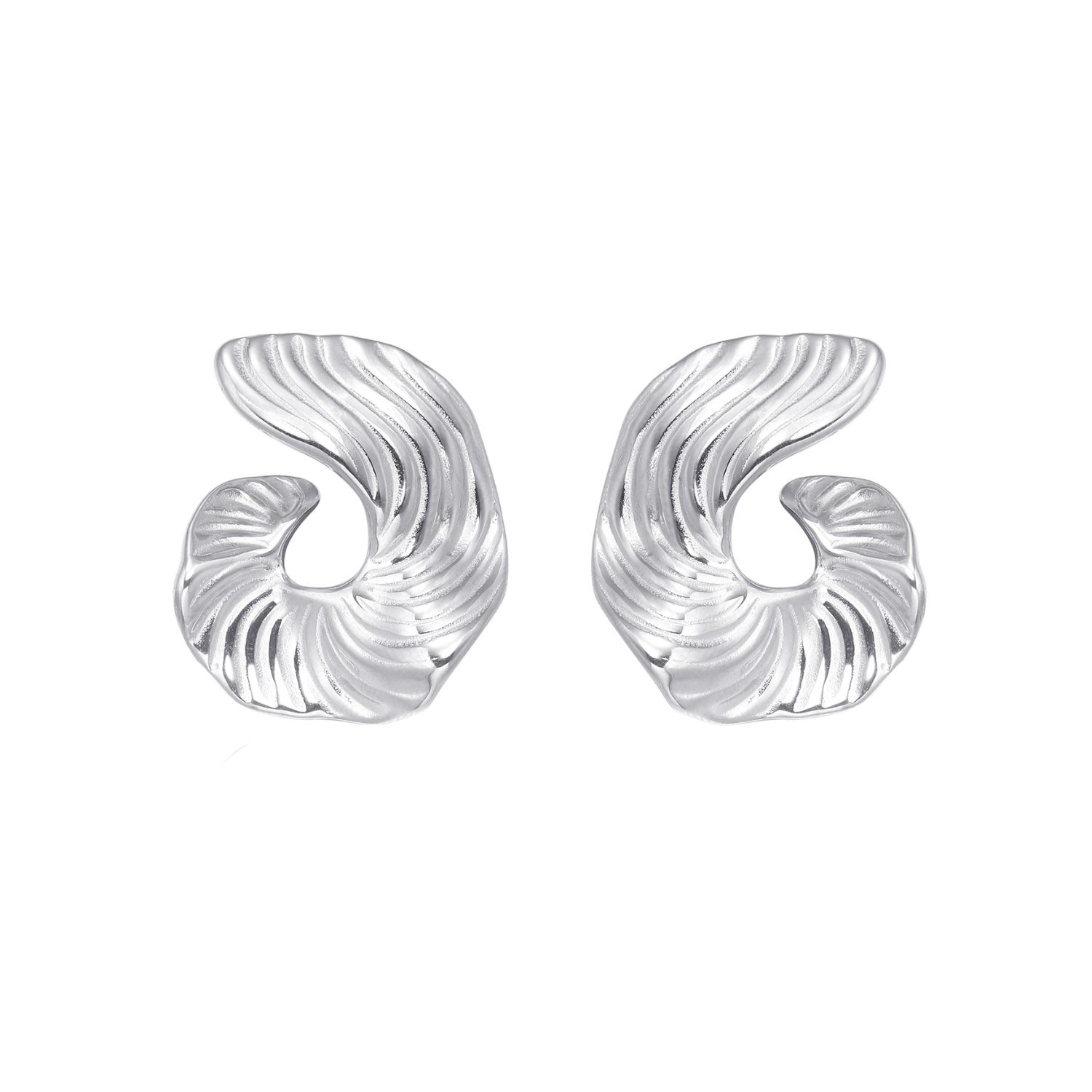 Oorbellen Flowing Swirl Hoops - Elegante Beweging En Moderne Chic