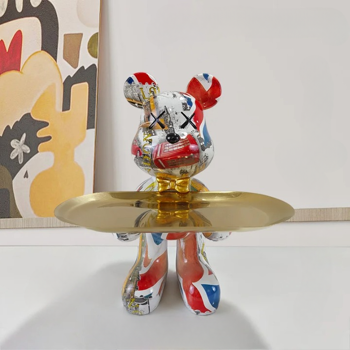 Craftbear - berenbeeldje met dienblad