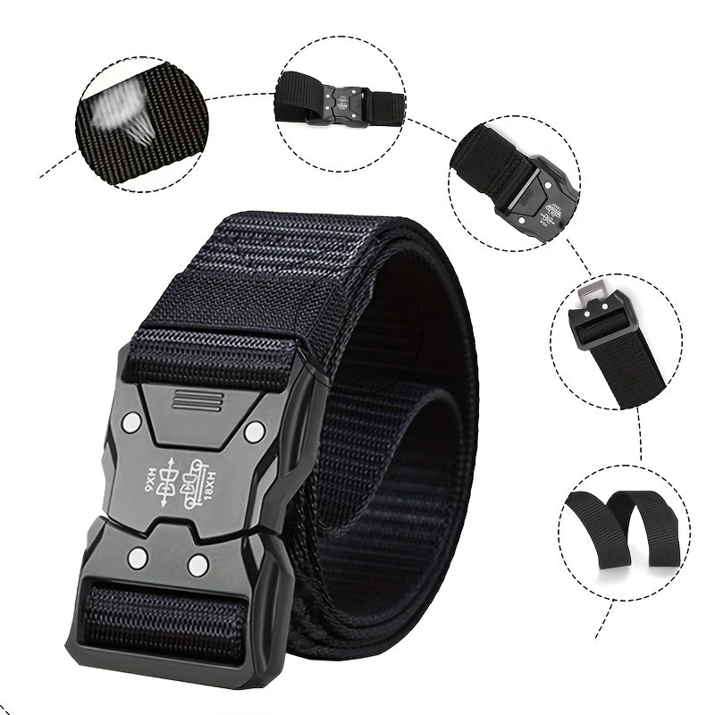 Unisex Tactische Nylon Riem – Stevig, Ademend en Veelzijdig