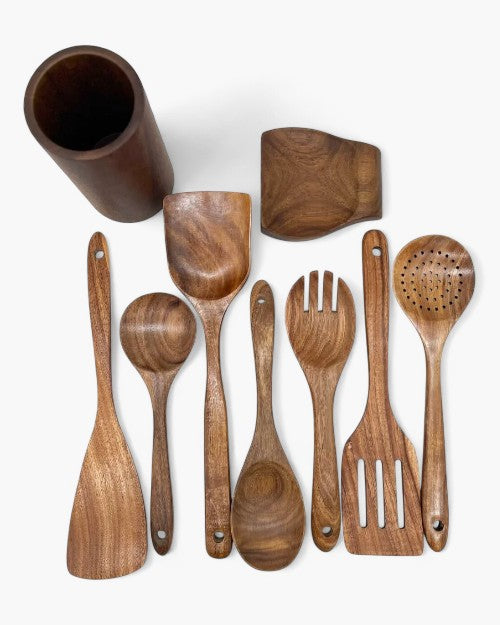 Teak Wooden Kitchen Utensils Set