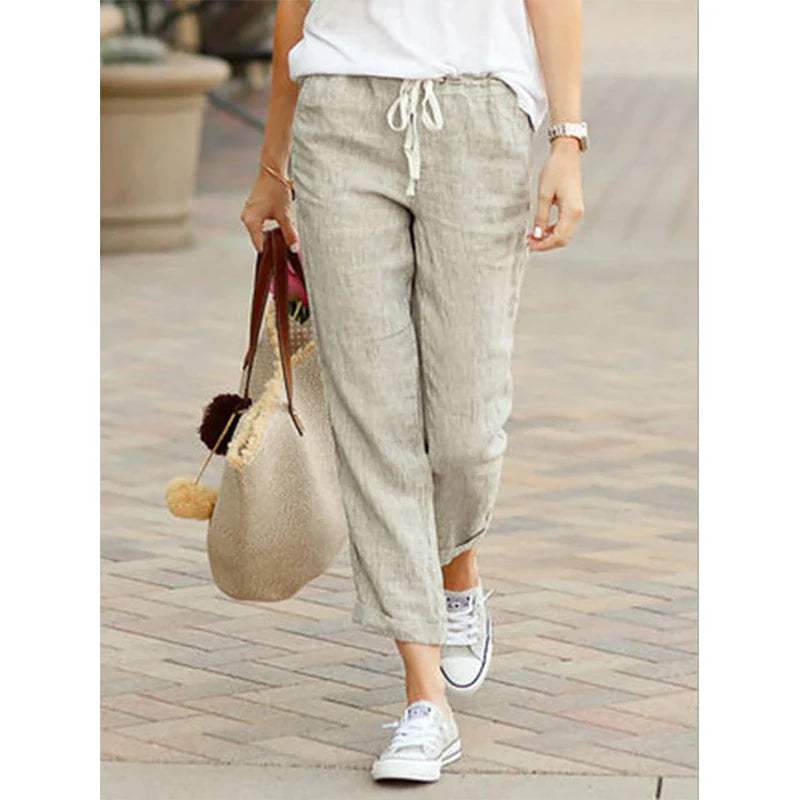 Casual Dames Linnen Broek - Visconte