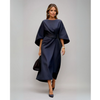 Selva | Elegante jurk met lantaarnmouwen en ceintuur