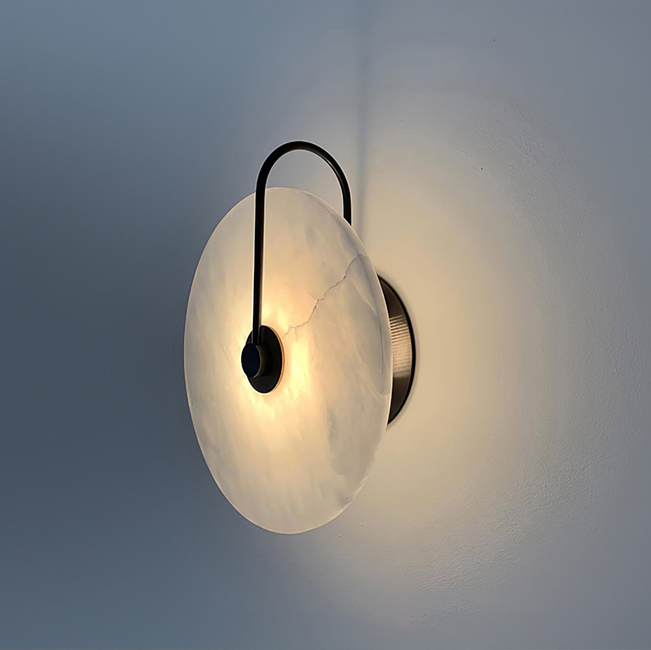 LuxeStone Light - Elegante LED-Wandlamp van Moderne Steen