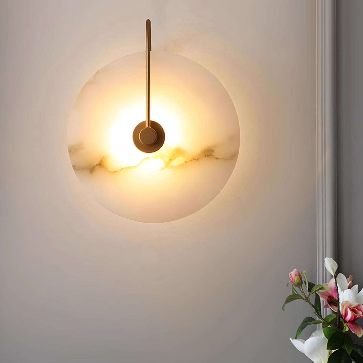 LuxeStone Light - Elegante LED-Wandlamp van Moderne Steen