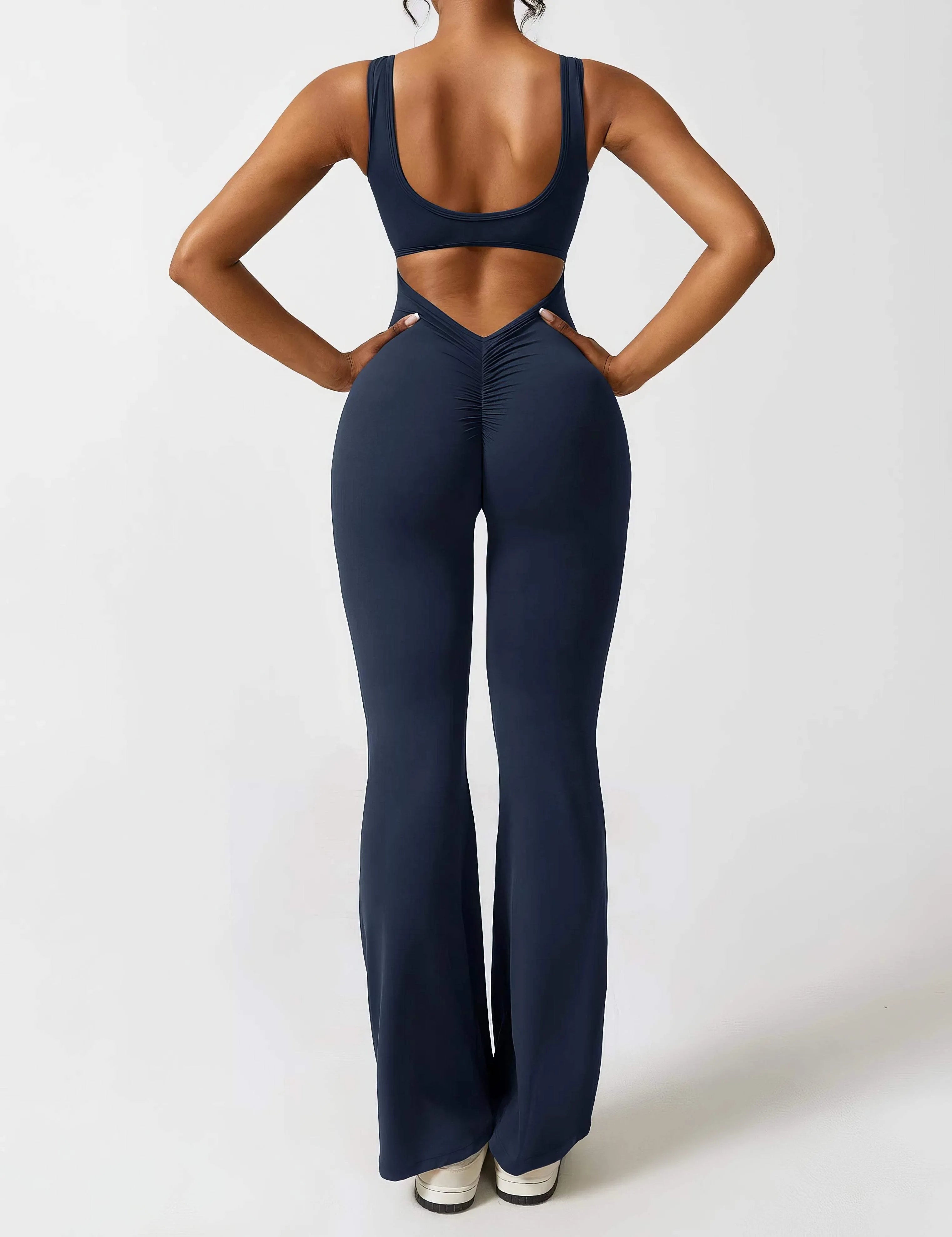 Dames Jumpsuit met Uitlopende Pijpen - Visconte