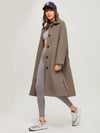 Brushed Belted Long Overcoat