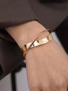 Visconte | Eenvoudige platte gouden armband