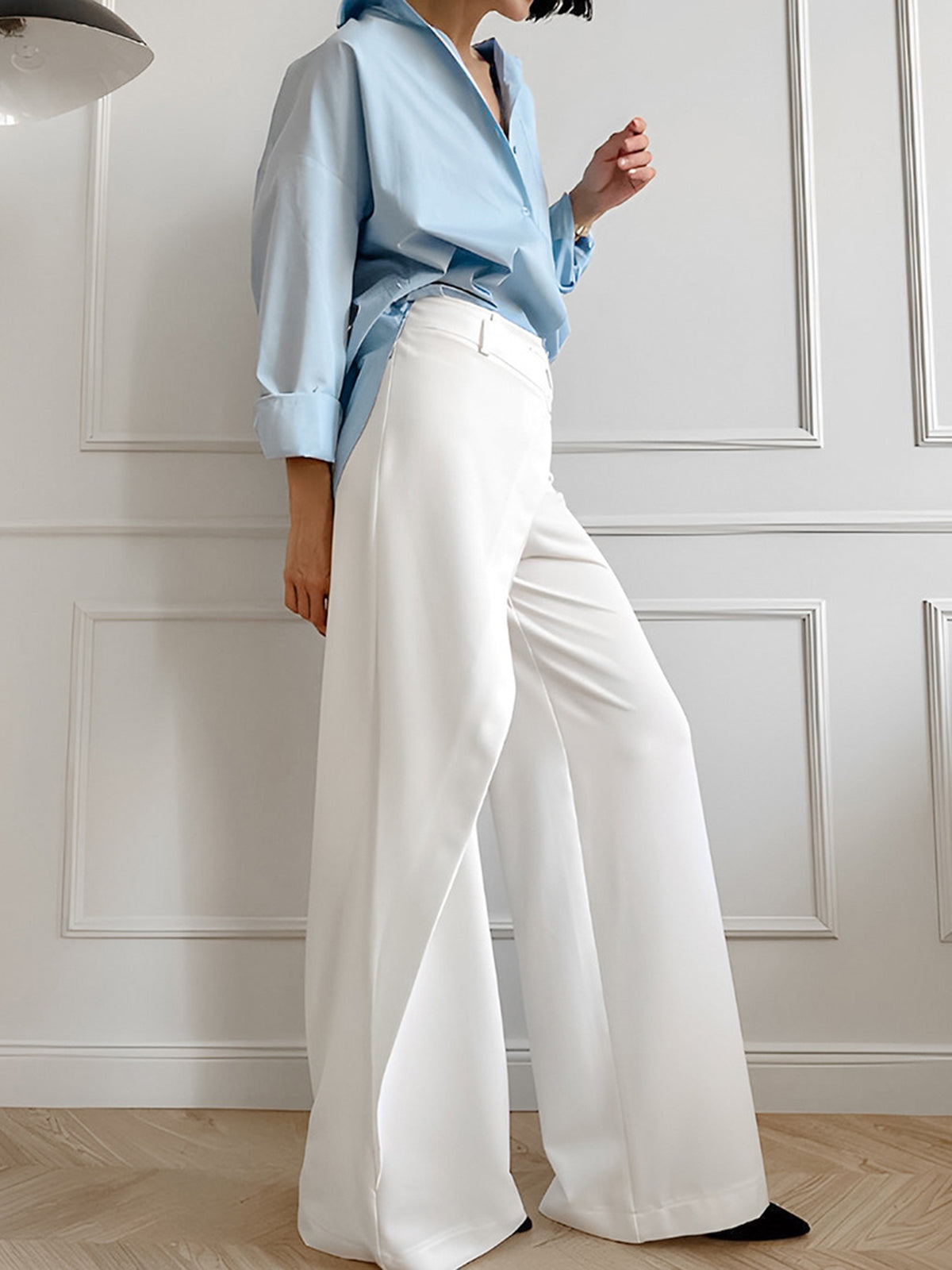 Visconte | Asymmetrische Hoge Taille Wide-Leg Broek