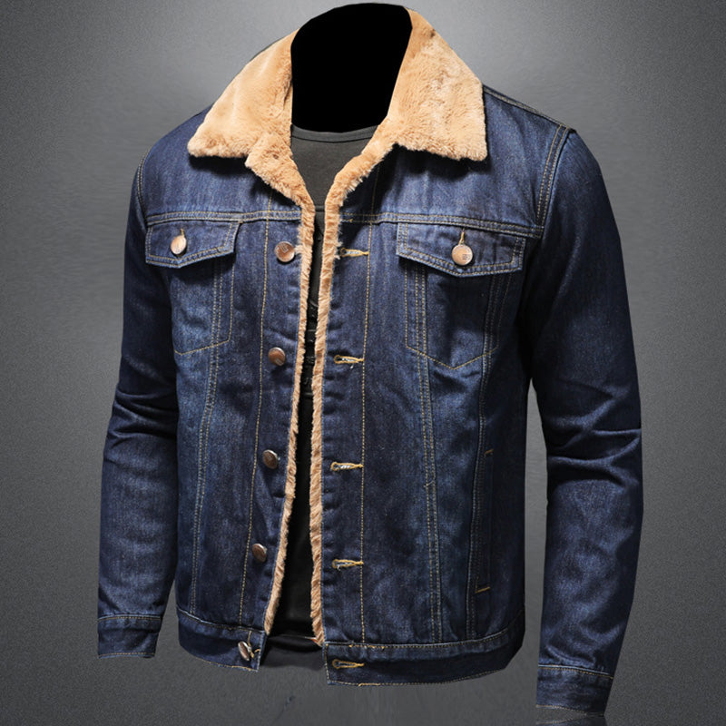 Stijlvolle Winter Fleece Windjack Denim Jas - Jas Heren - Regular Fit - Puento Fortade - TP 30 - Essential