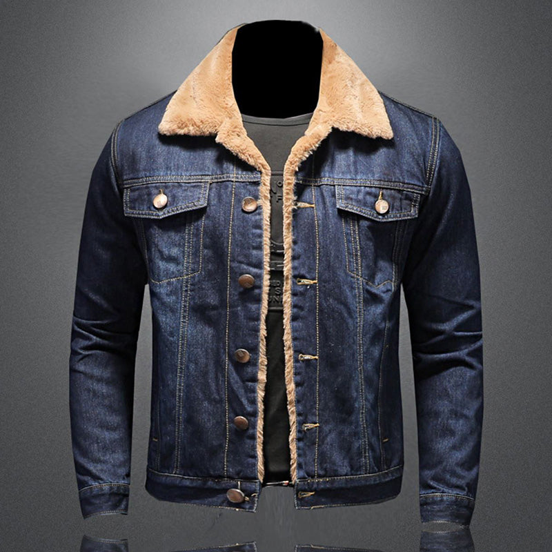 Stijlvolle Winter Fleece Windjack Denim Jas - Jas Heren - Regular Fit - Puento Fortade - TP 30 - Essential