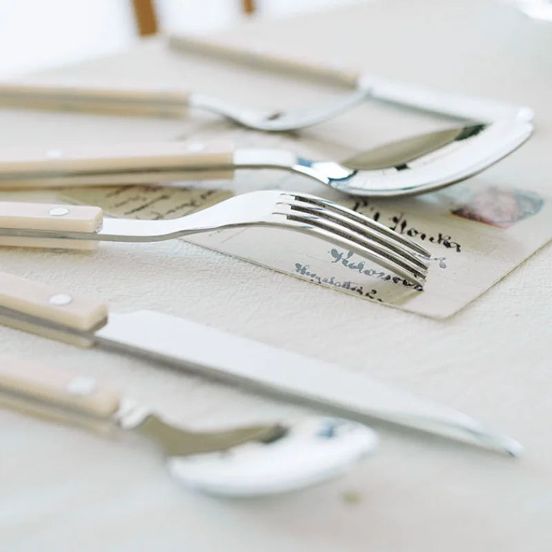 Bestekset 24-Delig voor 6 Personen met Klassiek Bistrodesign