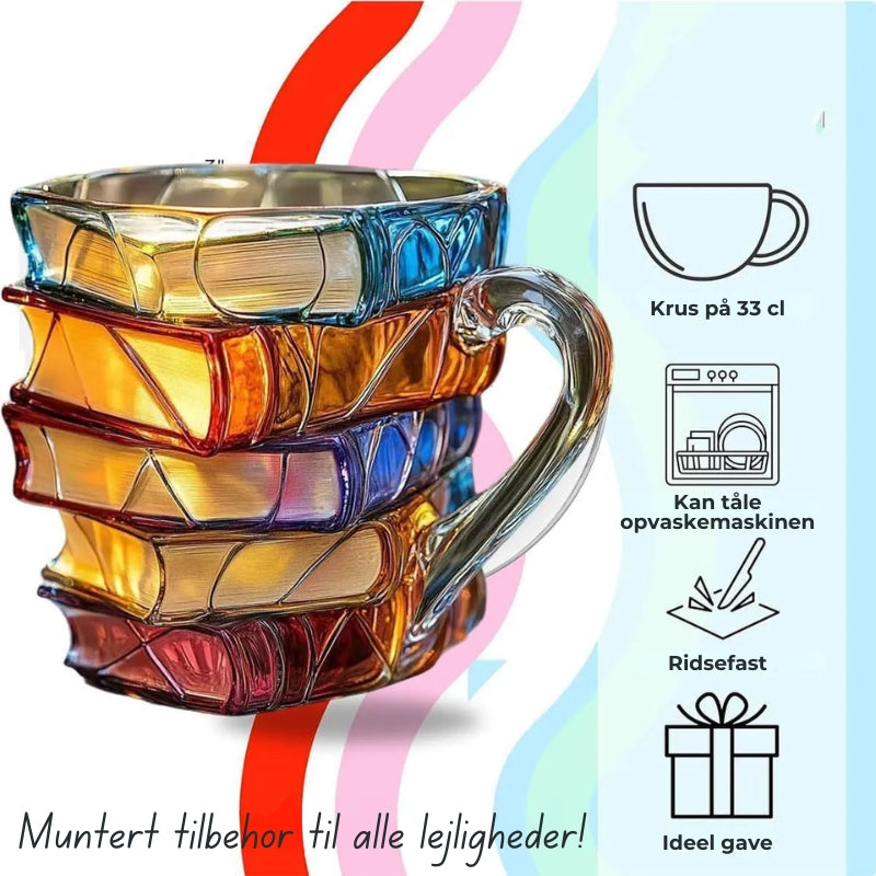 NovelMug | 3D handgemaakte geschilderde boekenmok - unieke literaire koffiekop, cadeau voor boekenliefhebbers