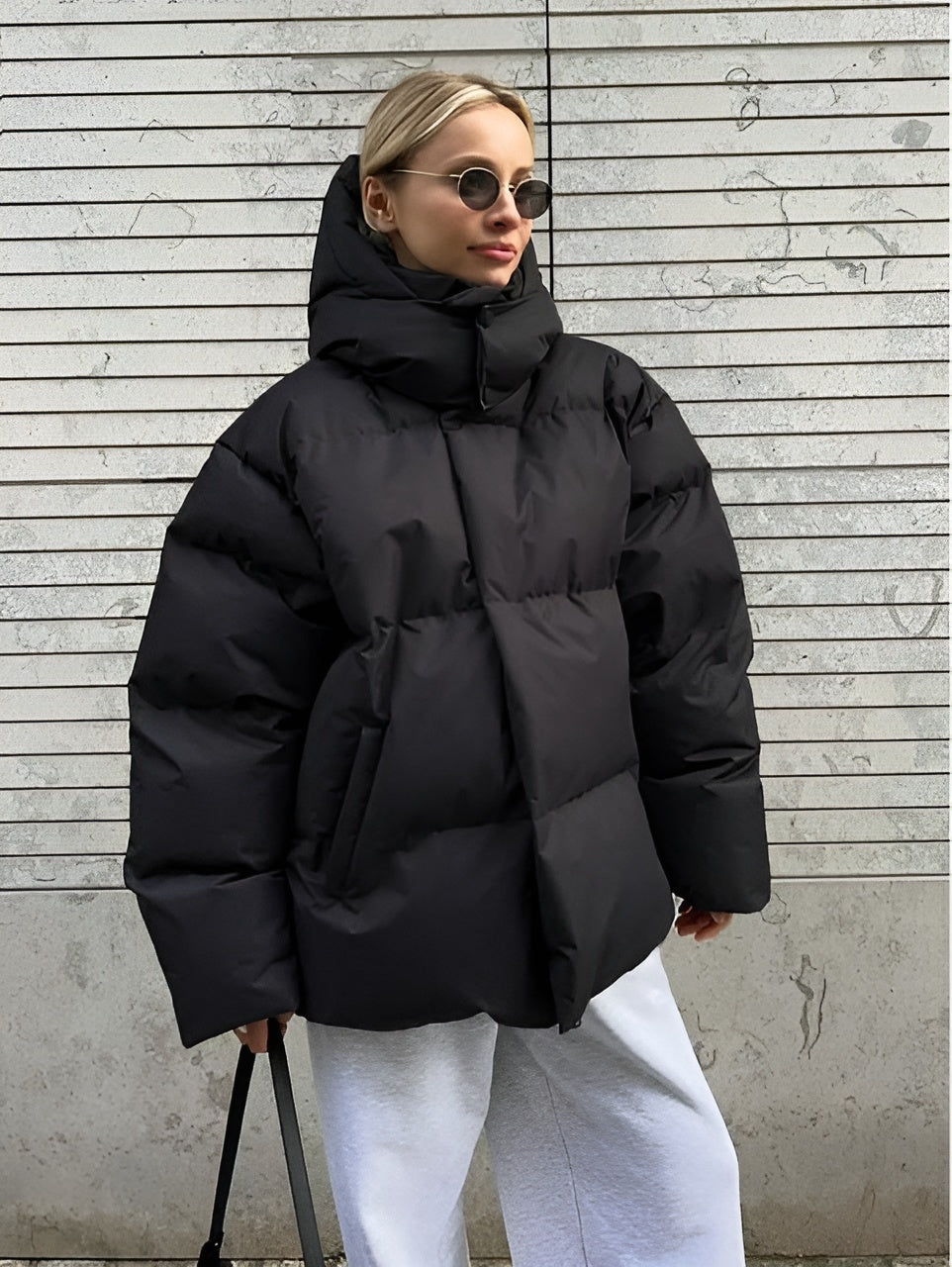 Dames Pufferjas | Bruin - Warme winterjas - aangenaam