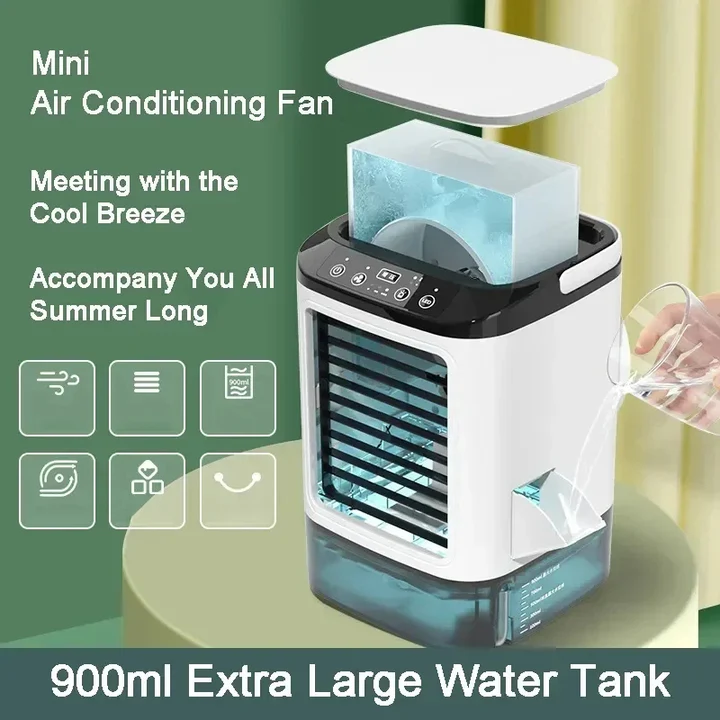 Aerovia Mobiele Airco – 900 ml Watertank & 3 Verkoelstanden