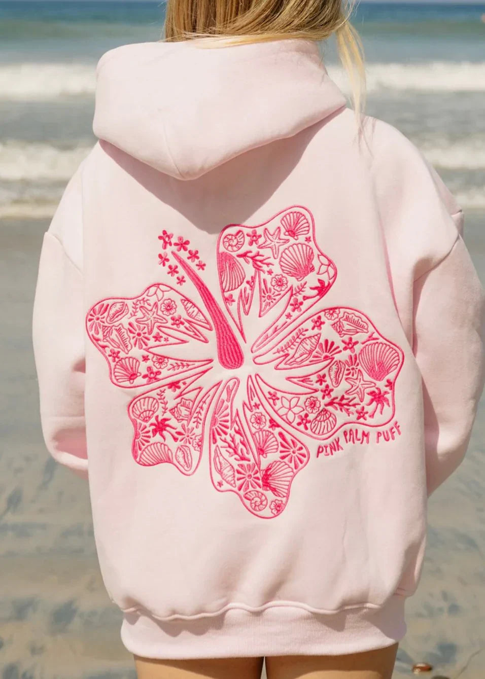 Dames Hoodie - Relaxed Fit - Zachte Katoenmix - Rugprint met Bloemmotief