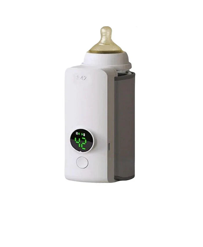Draagbare Baby Flesverwarmer – 6 Instelbare Warmtestanden & Temperatuurregeling voor Onderweg