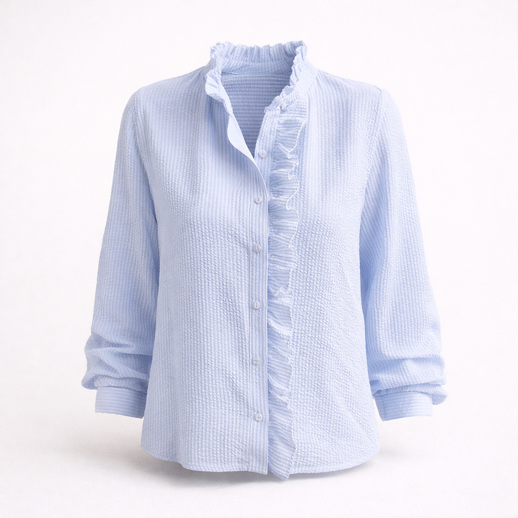 Luneria | Blouse | Dames Lichtblauw Elegant