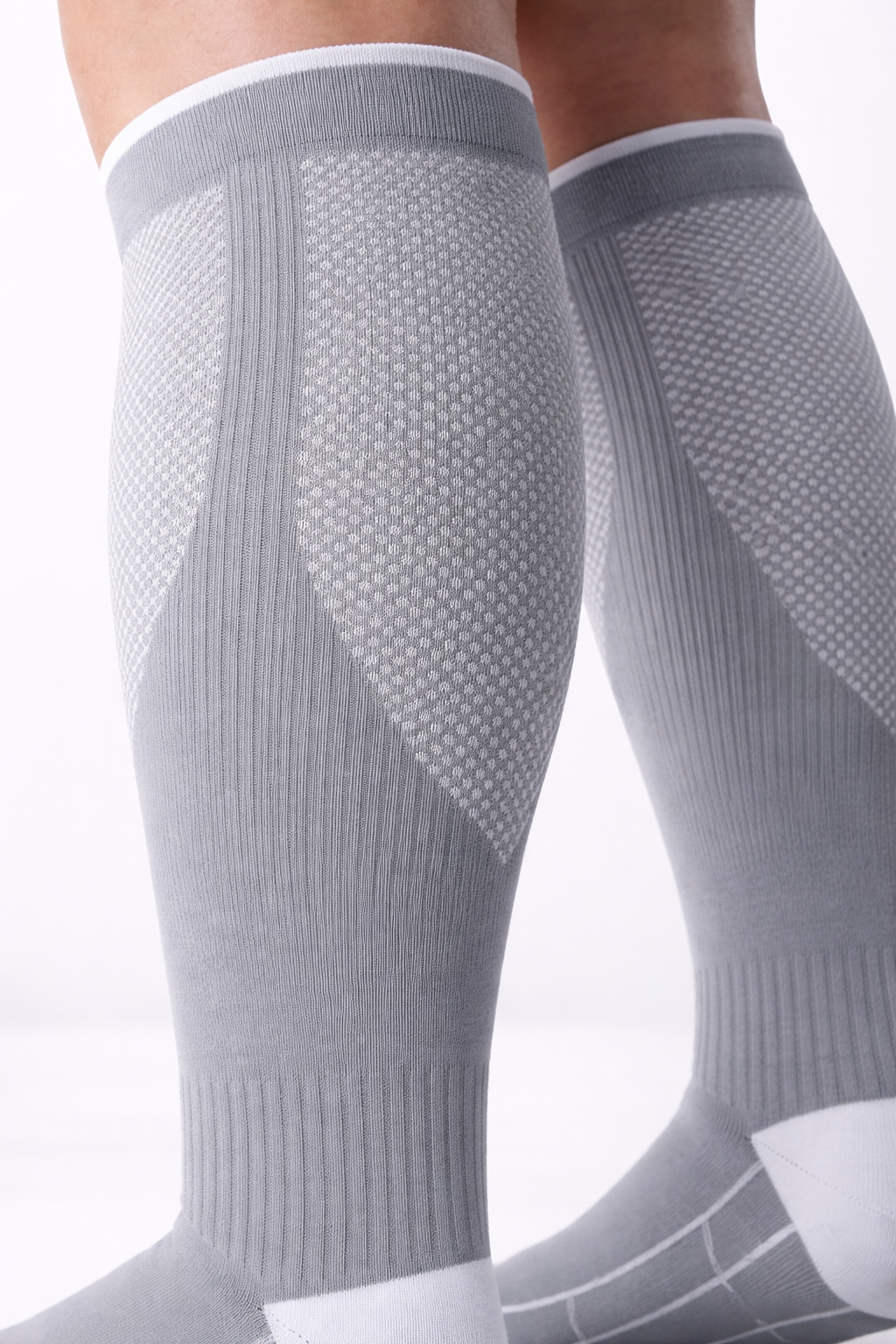 Visconte | Compressiekousen Kniehoog | Elastisch materiaal, 20-30 mmHg compressie, circulatie ondersteuning voor sport en reizen