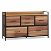Homcom | Opbergkast - Dressoir | 5 lades, compact opbergmeubel voor slaapkamer en woonkamer