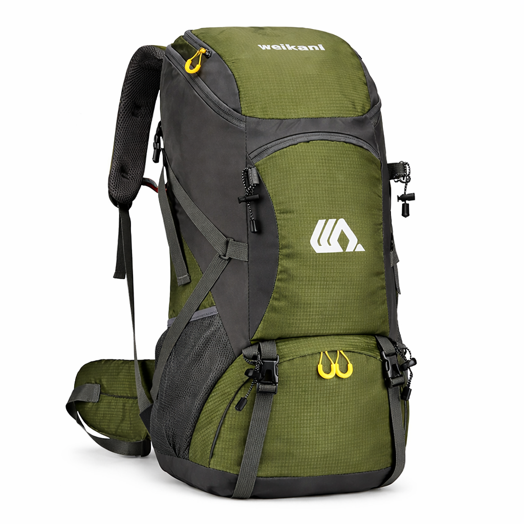 WEIKANI | Reisrugzak 50L | Waterdicht polyester, grote capaciteit, outdoor rugzak voor camping en wandelen