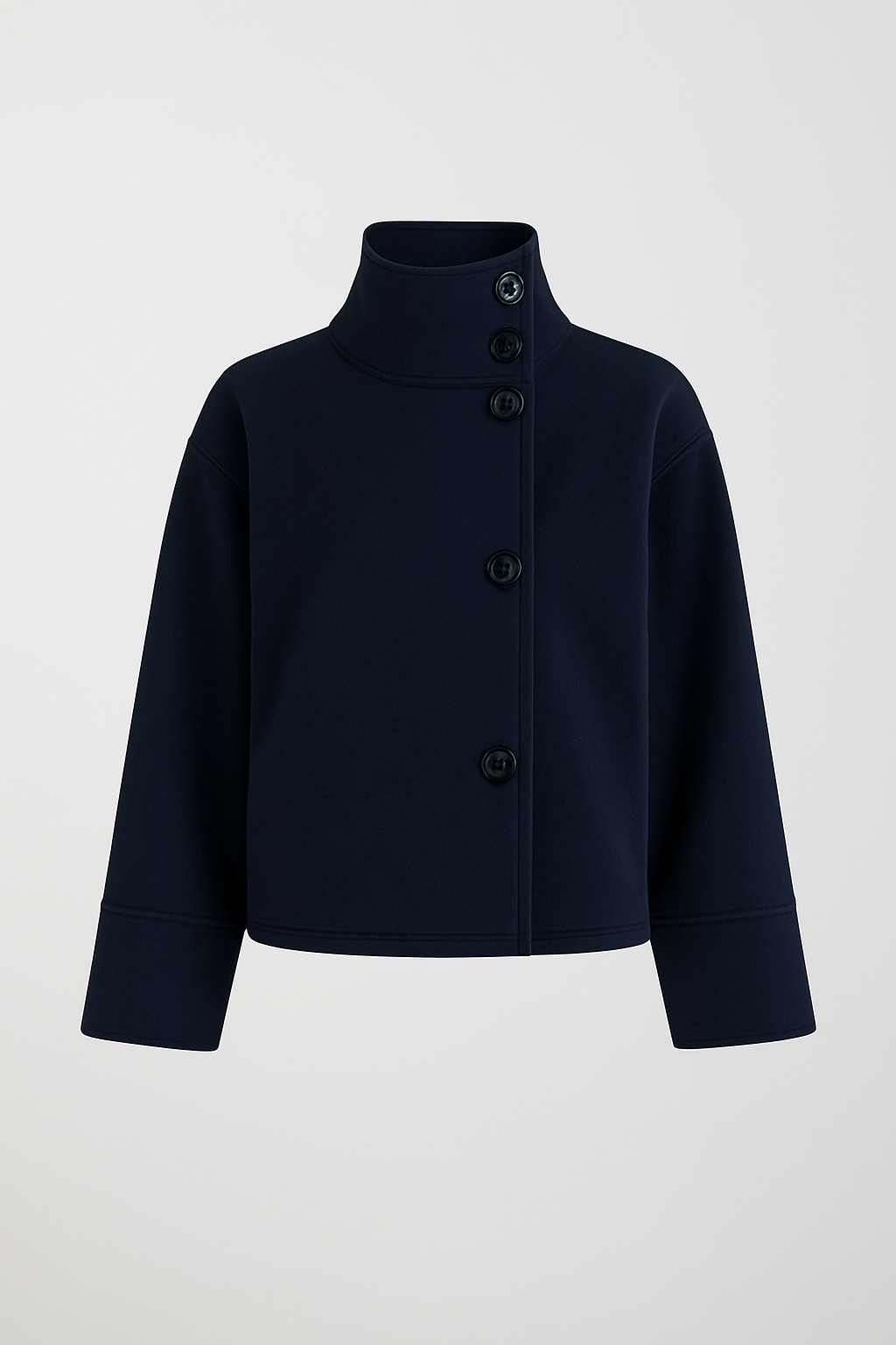Chique Korte Damesjas voor Herfst – Elegante Kraag en Knoopsluiting, Perfect voor Laagjes, Verkrijgbaar in Meerdere Kleuren