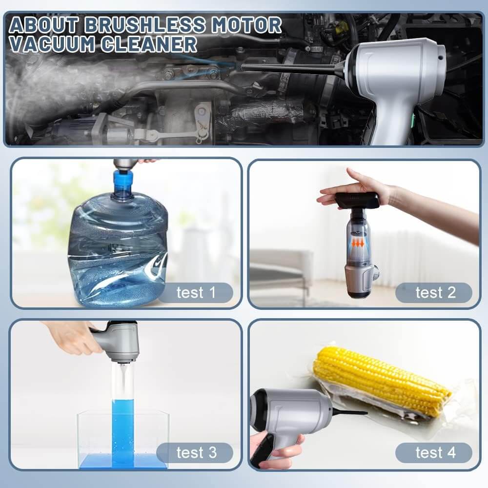 3-in-1 Borstelloze Draadloze Auto Stofzuiger Krachtige Oplaadbare Cleaner voor Grondige Auto Reiniging