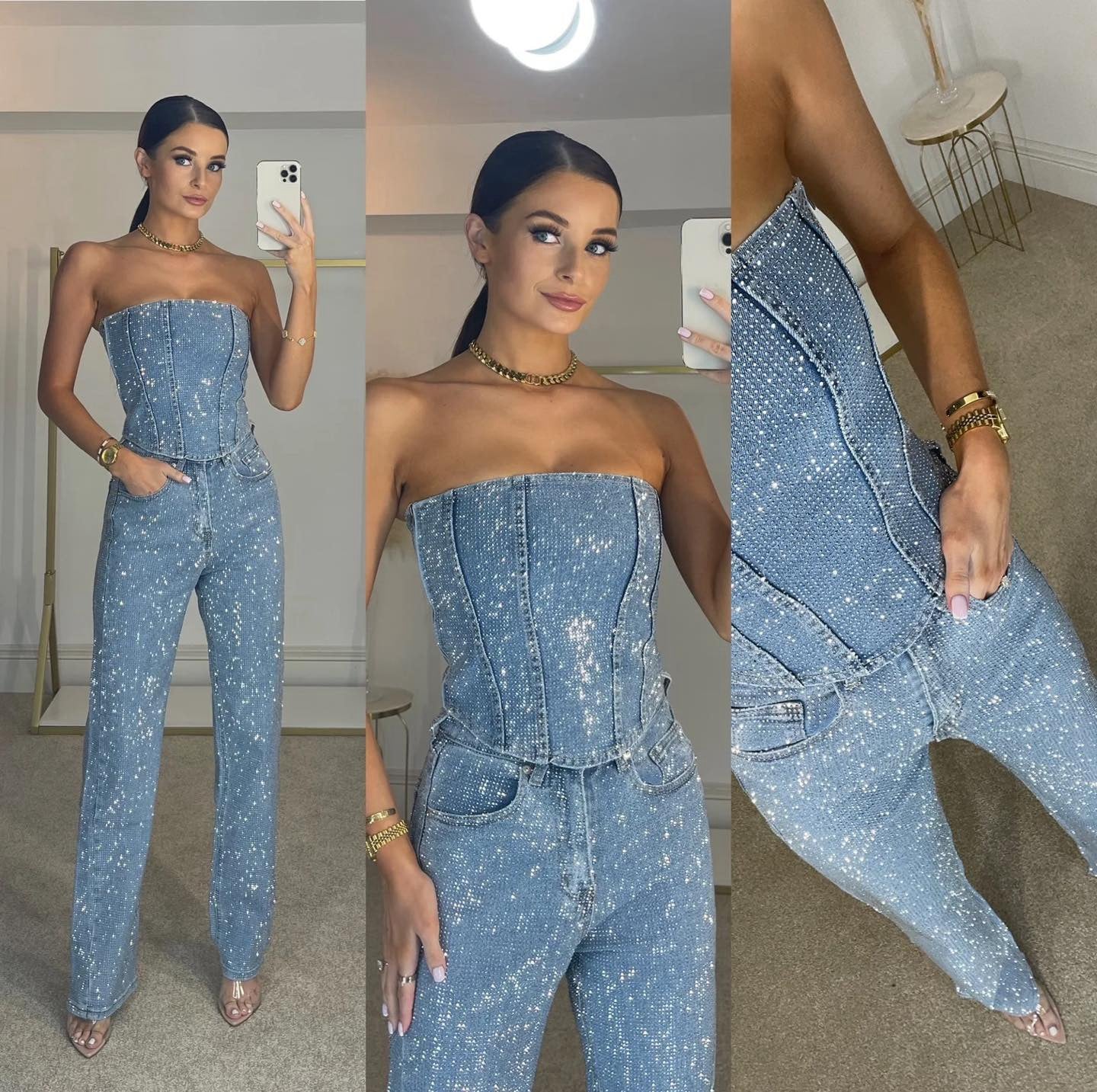 Cato | Elegante Strapless Jumpsuit