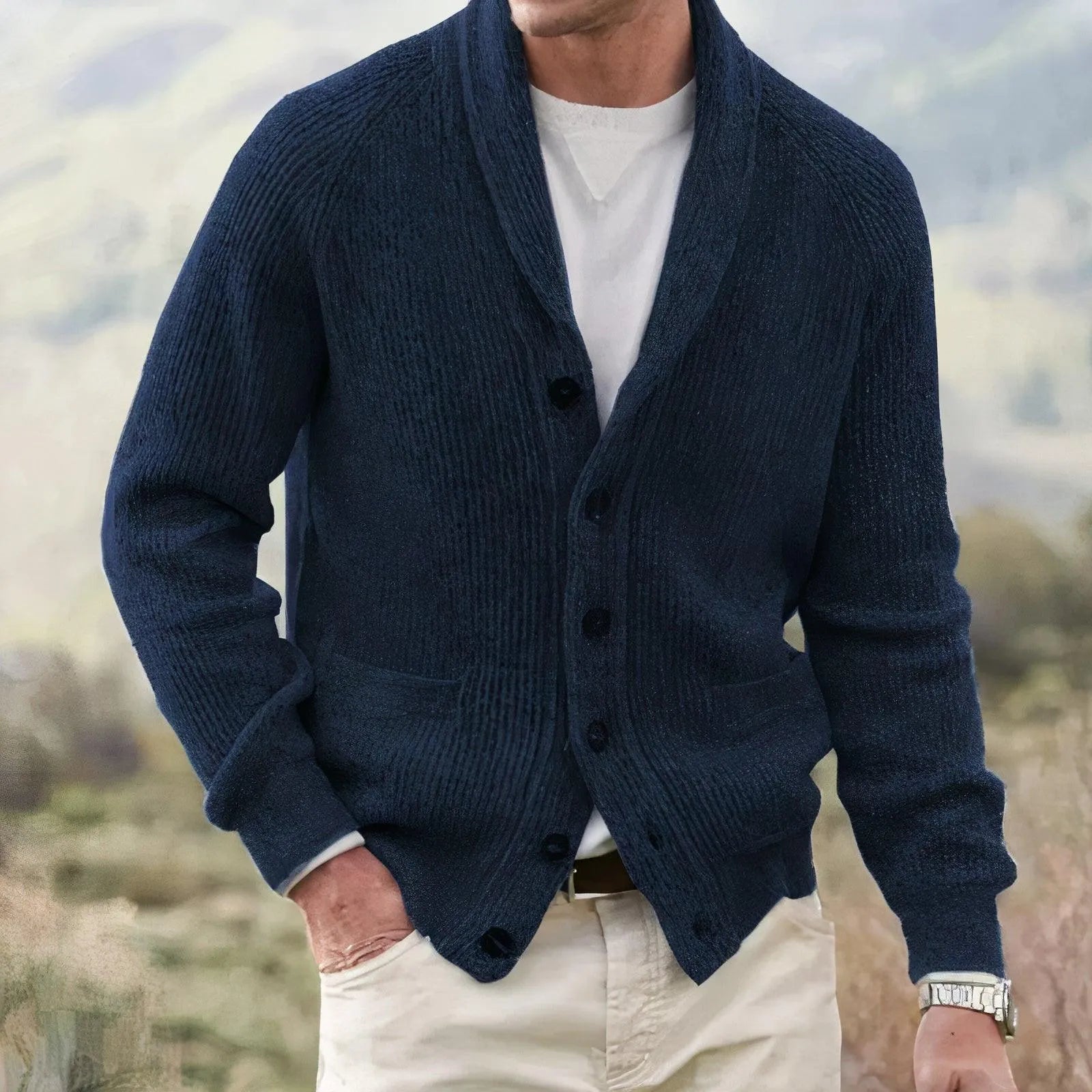 Vintage cardigan voor mannen - Denzel - Visconte