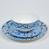 Blauw en Wit met Gouden Rand Bordenset