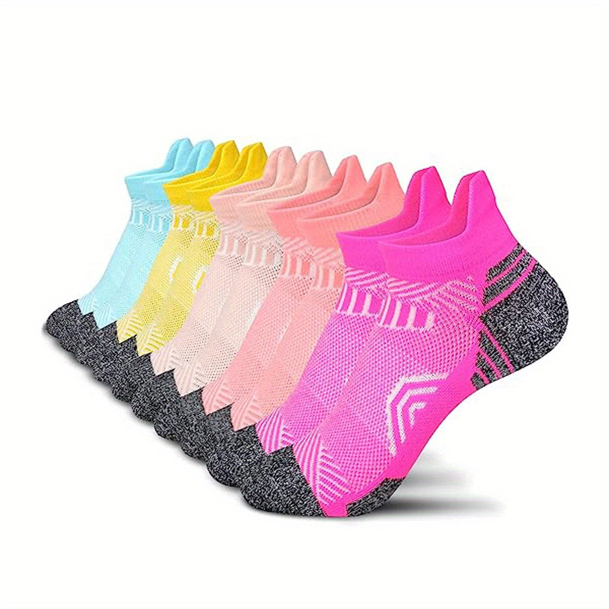 Dames Sokken – Compressie Sport Sokken van Ademend Materiaal, Set van 5 Paar voor Hardlopen en Casual Gebruik