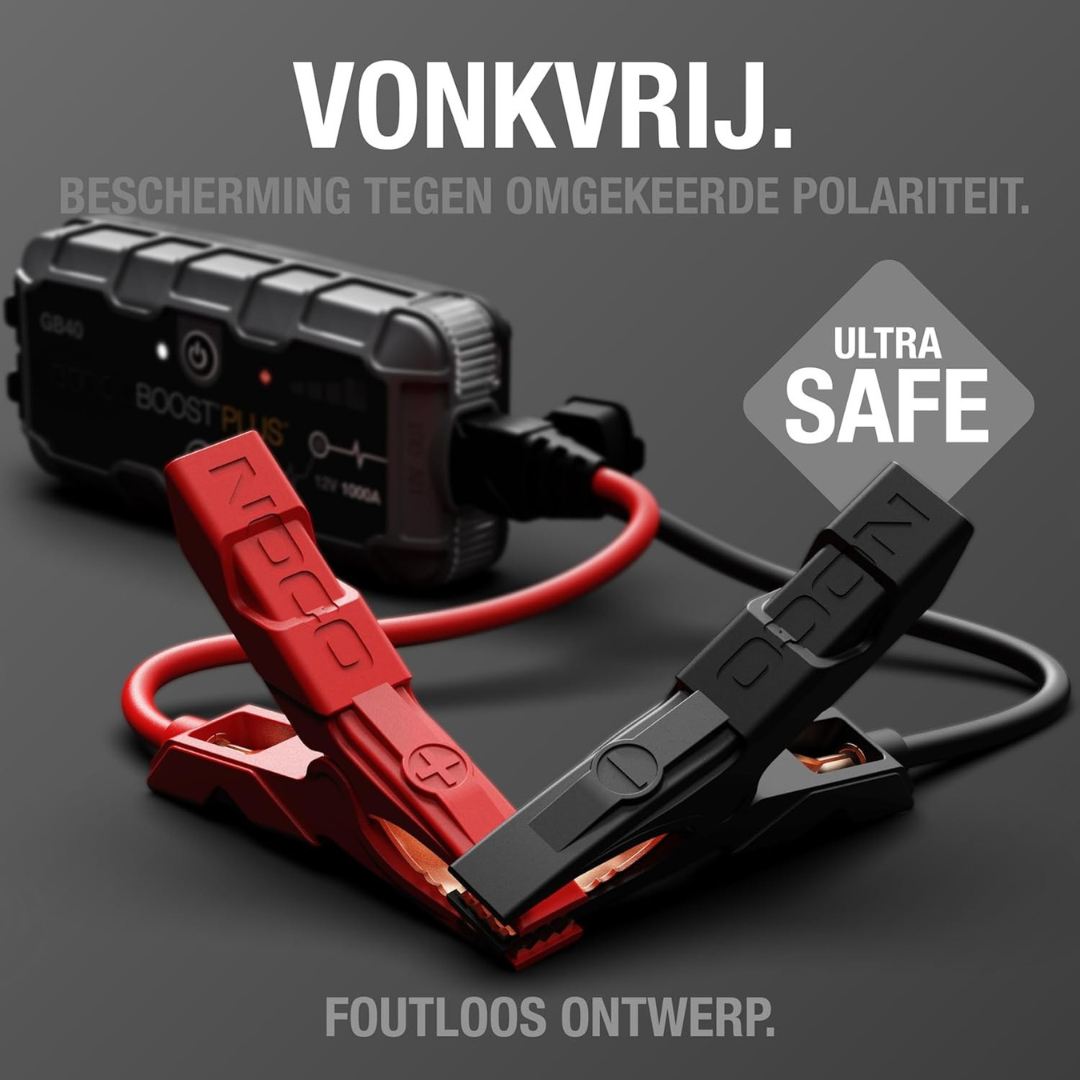 Boost Plus GB40 | 1000A Draagbare Jumpstarter voor Auto – 12V Accubooster & Powerbank voor Benzine en Diesel