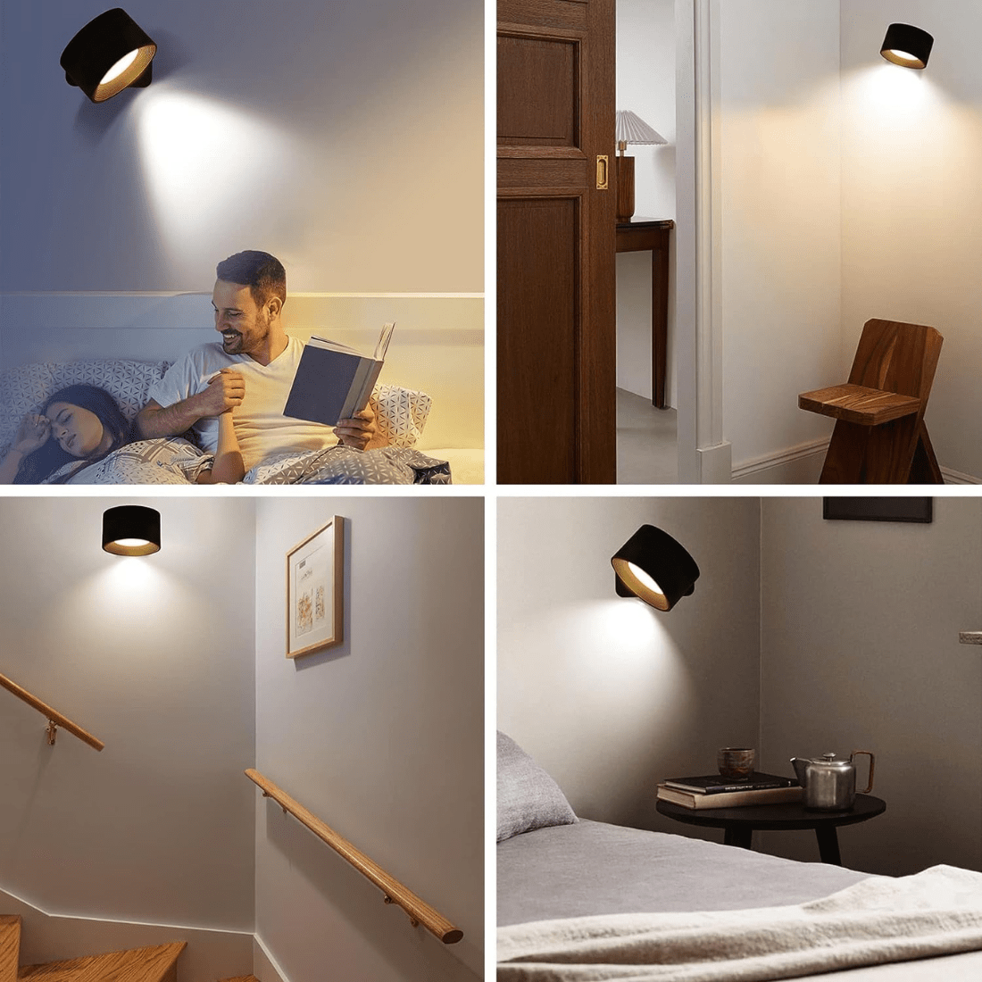 FlexiGlow – Draadloze Oplaadbare 360° Muurlamp voor Flexibele Verlichting