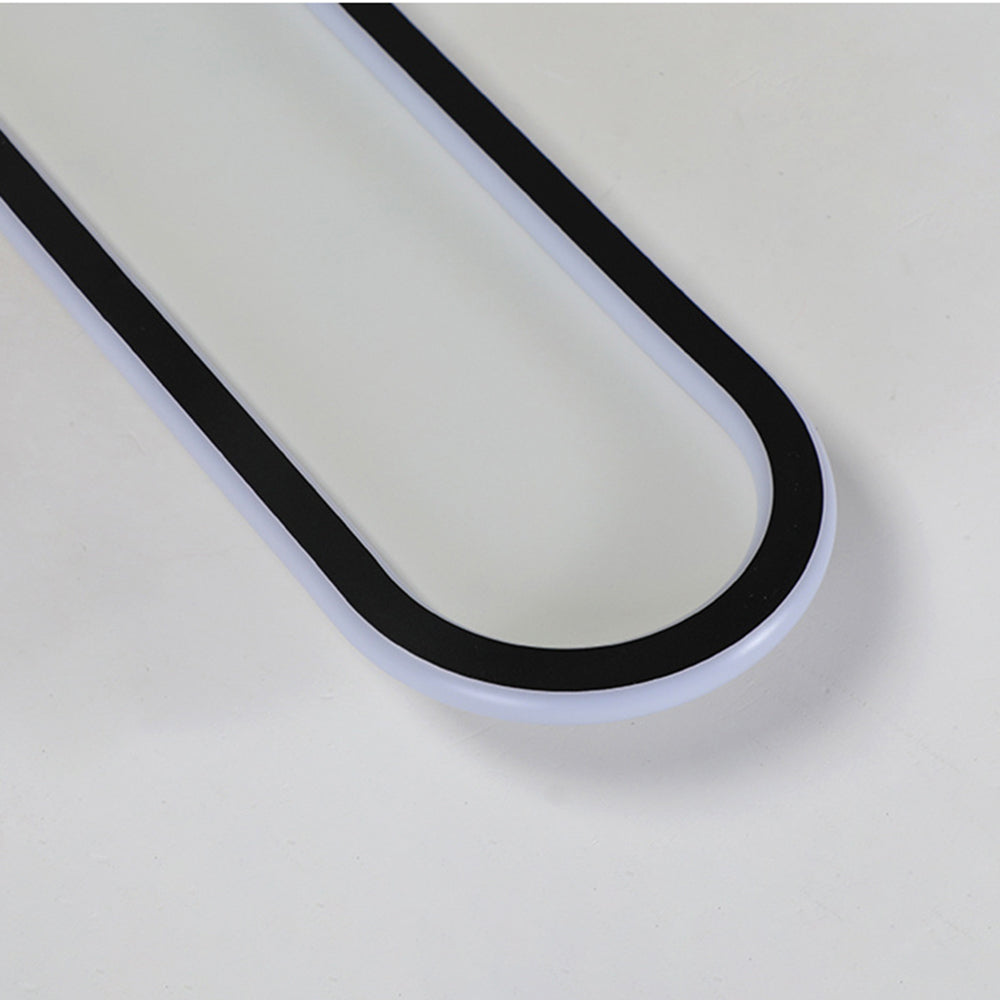 Minimalistisch Elliptische LED Plafondlamp Metaal/Acryl Zwart/Goud/Roségoud