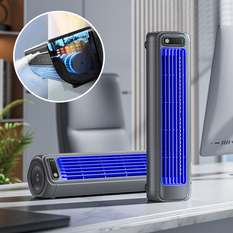 Draagbare airco-ventilator met wandmontage – compacte en krachtige verkoeling voor warme zomerdagen