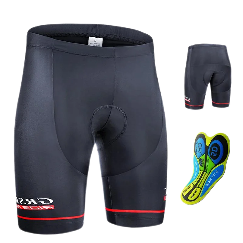 Velonex Heren Fietsbroek met 5D Gel Zeem - Ademende Compressie Wielerbroek met Antislip Beenband en Reflectie - Voor Mountainbike en Racefiets