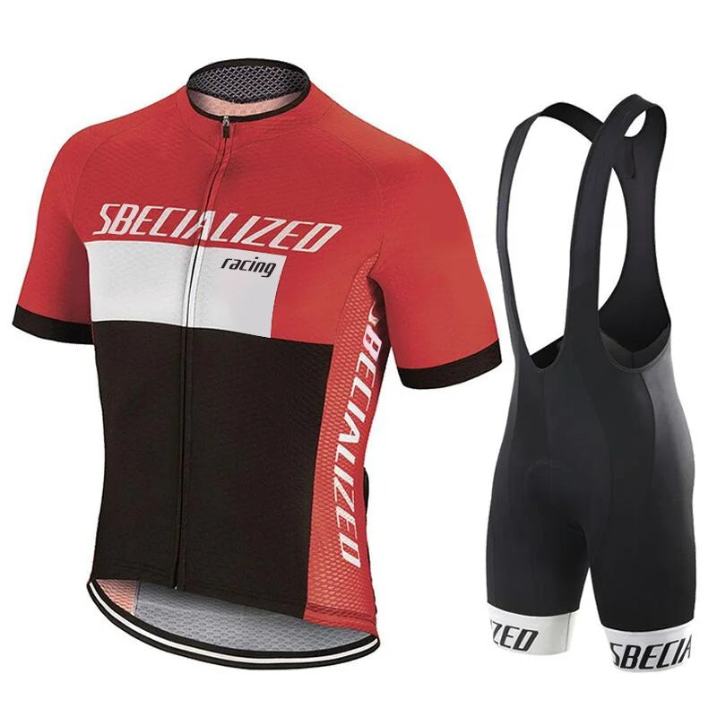 Velonex Heren Fietskleding Set Zomer - Ademende Wielertrui met Bib Shorts - Sneldrogende Wieleroutfit voor Racefiets en Mountainbike