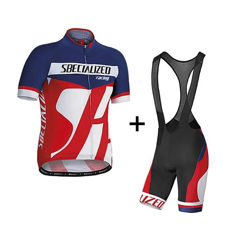 Velonex Heren Fietskleding Set Zomer - Ademende Wielertrui met Bib Shorts - Sneldrogende Wieleroutfit voor Racefiets en Mountainbike